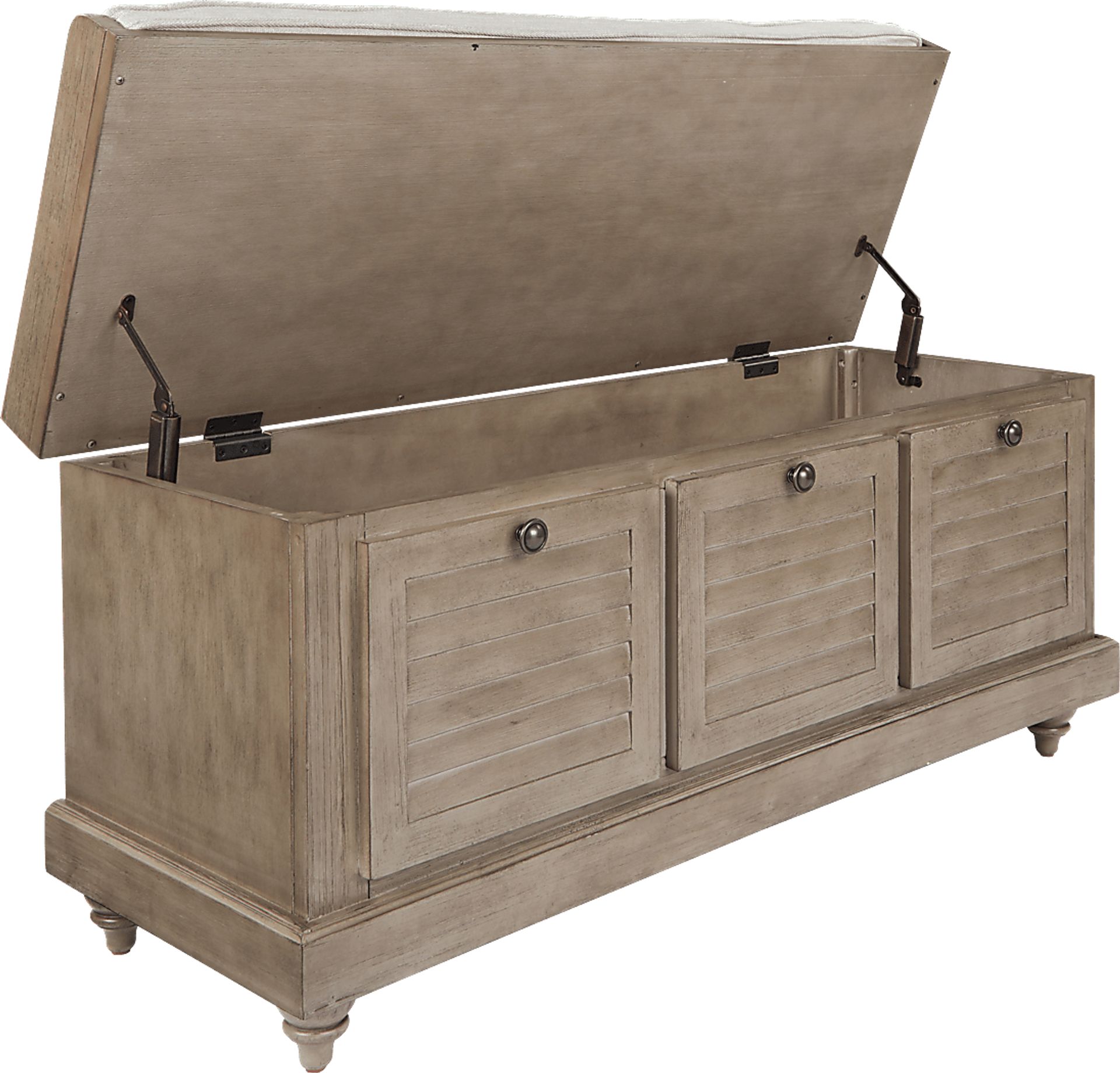 Burrard Gray Storage Bench - Image 5