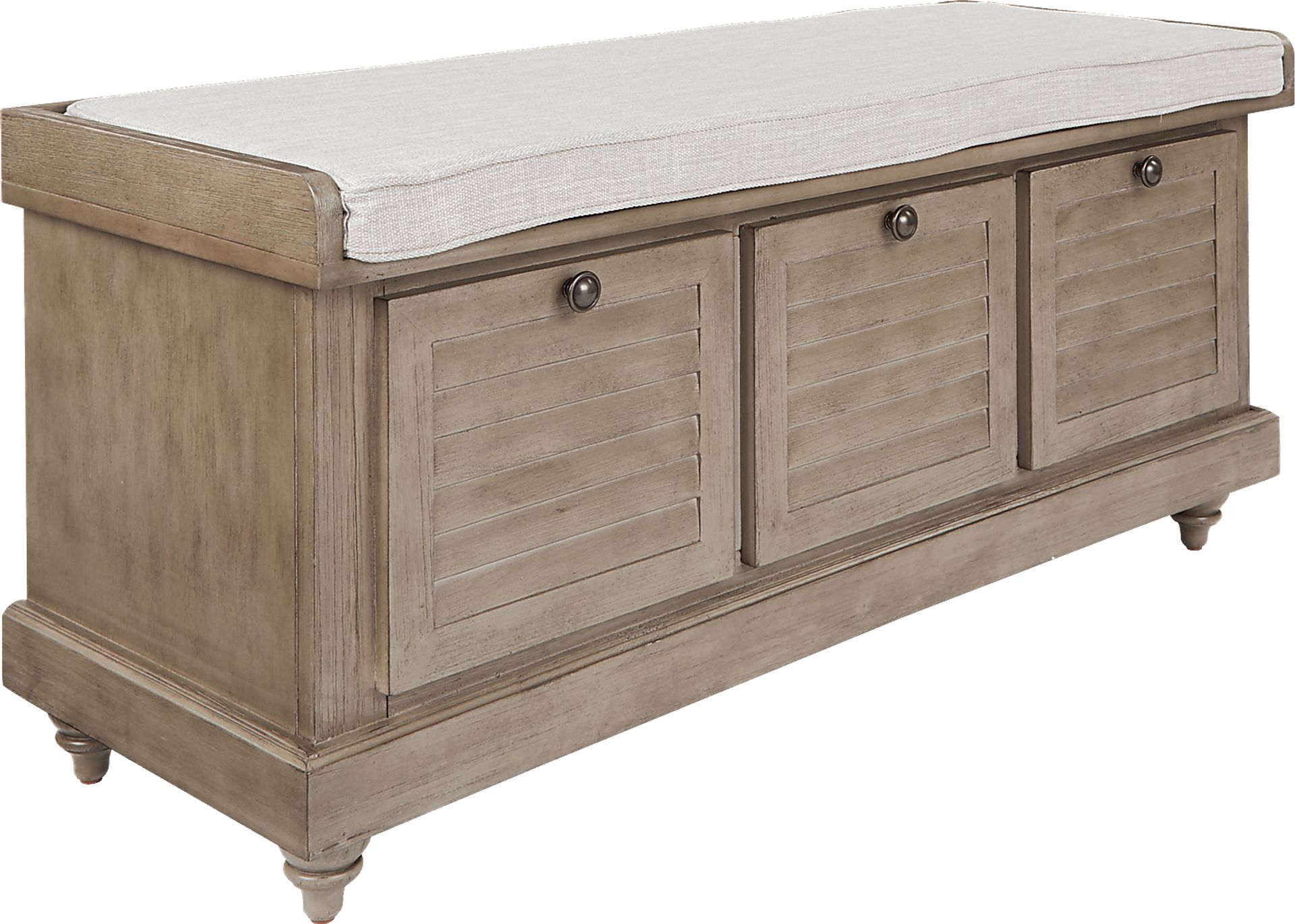 Burrard Gray Storage Bench - Image 1