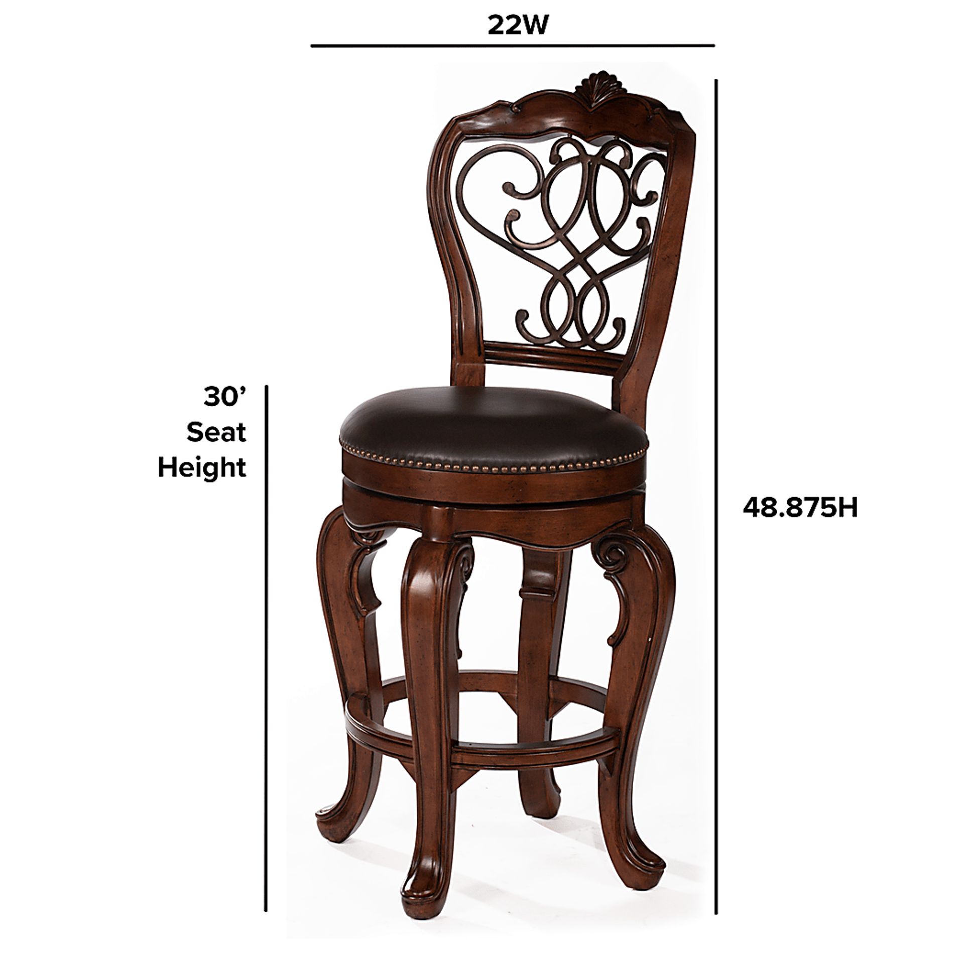 Burrell Brown Barstool - Image 2