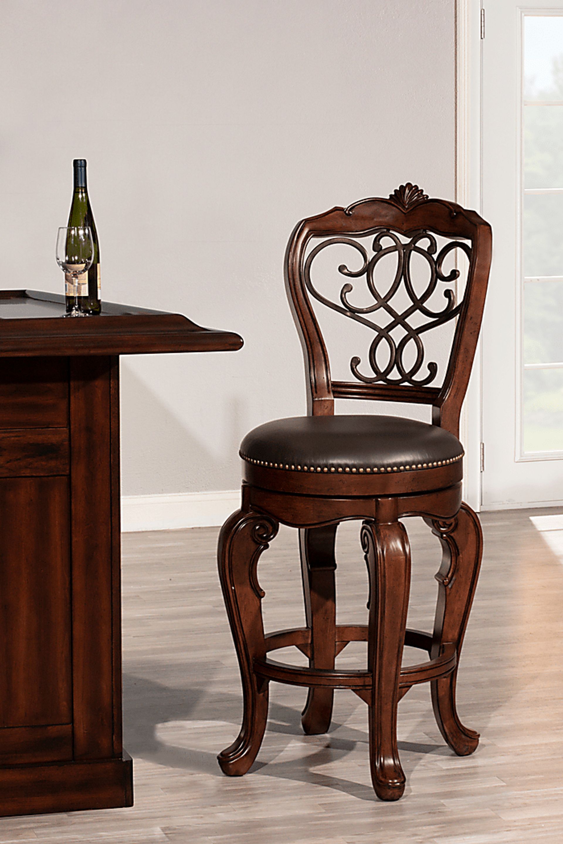 Burrell Brown Barstool - Image 8