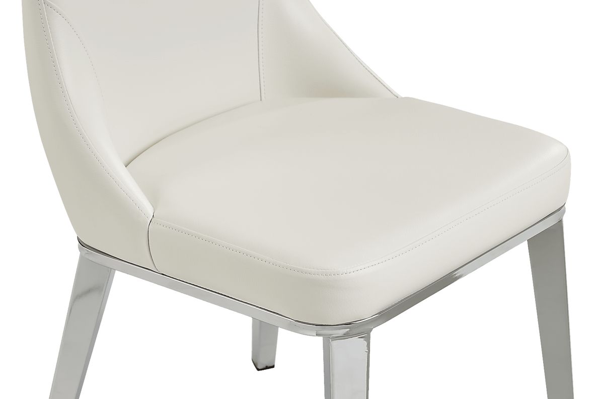 Burrette White Side Chair