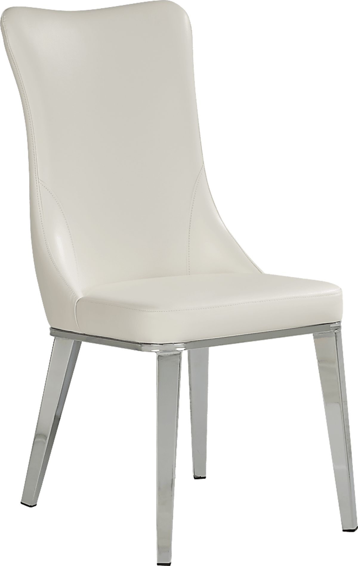 Burrette White Polyurethane Fabric Side Chair | Rooms to Go