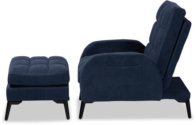Burroaks Navy Accent Chair and Ottoman - Thumbnail - Image 4