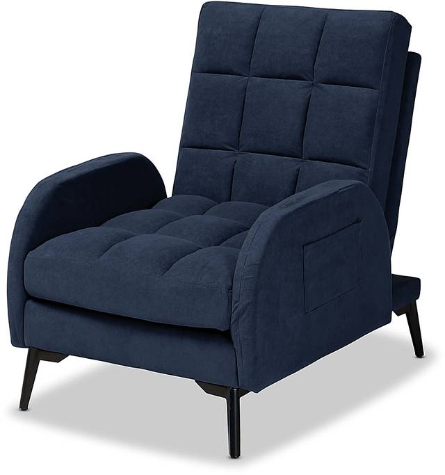 Burroaks Navy Accent Chair and Ottoman - Thumbnail - Image 7