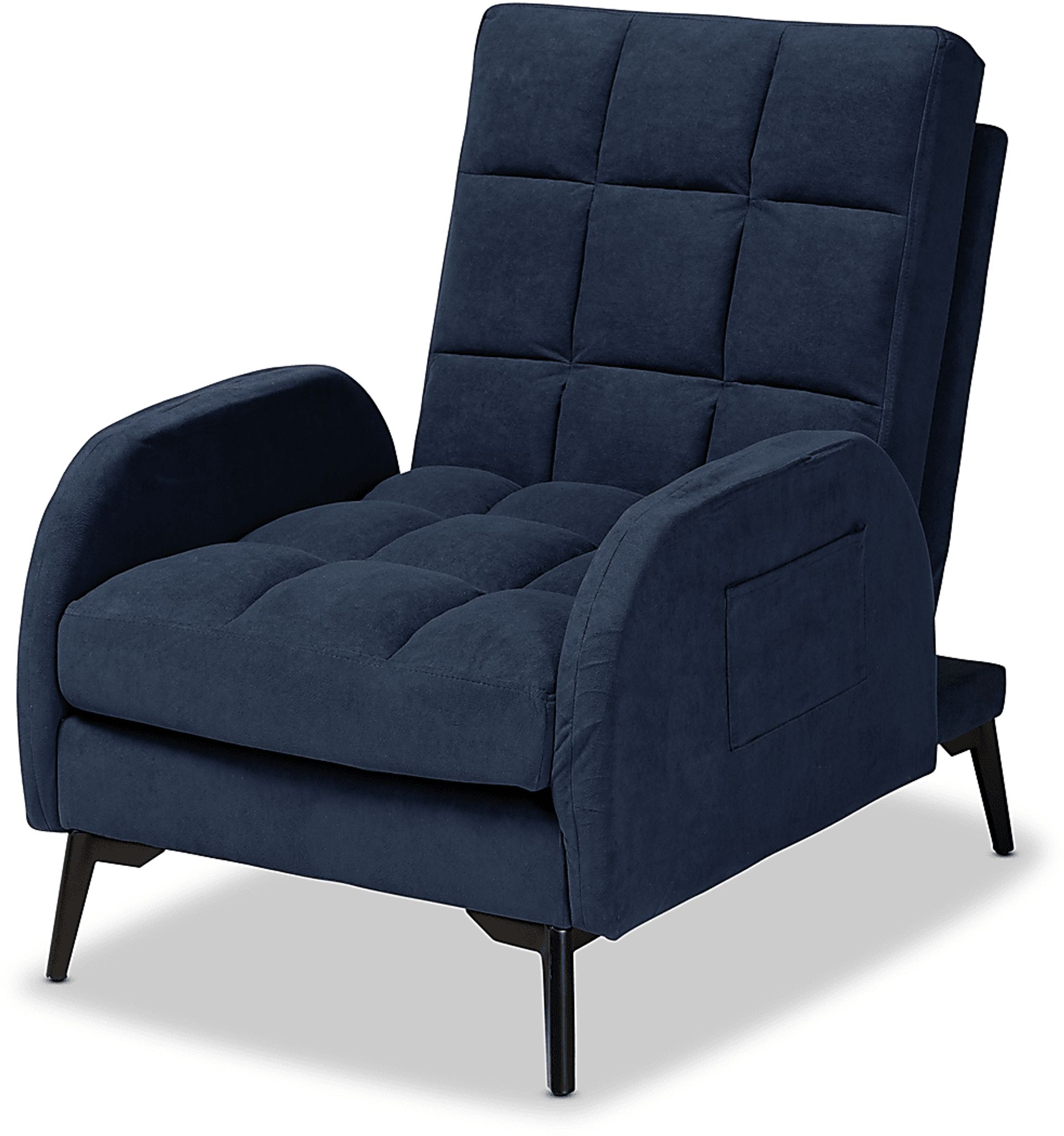 Burroaks Navy Accent Chair and Ottoman - Image 7