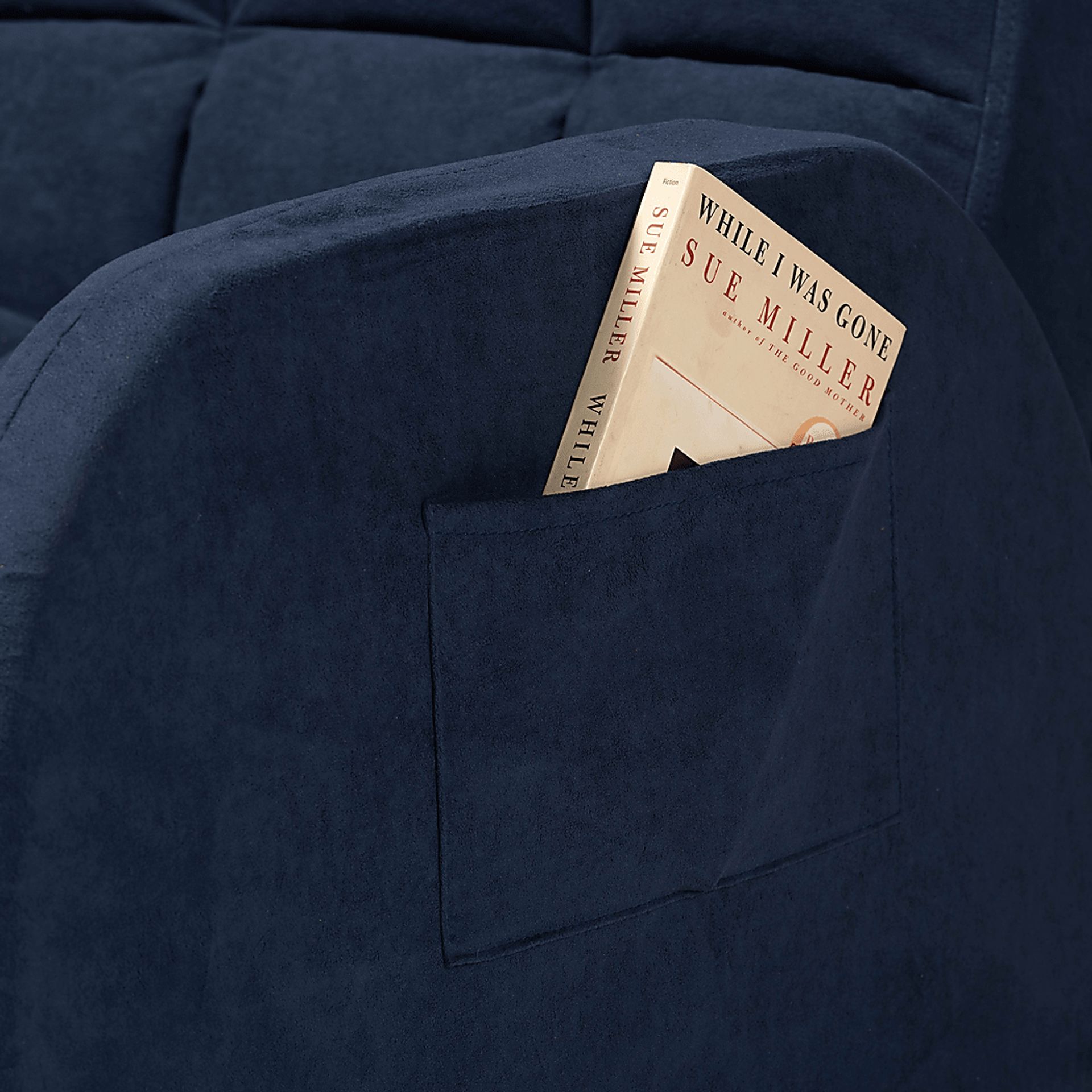 Burroaks Navy Accent Chair and Ottoman - Image 9