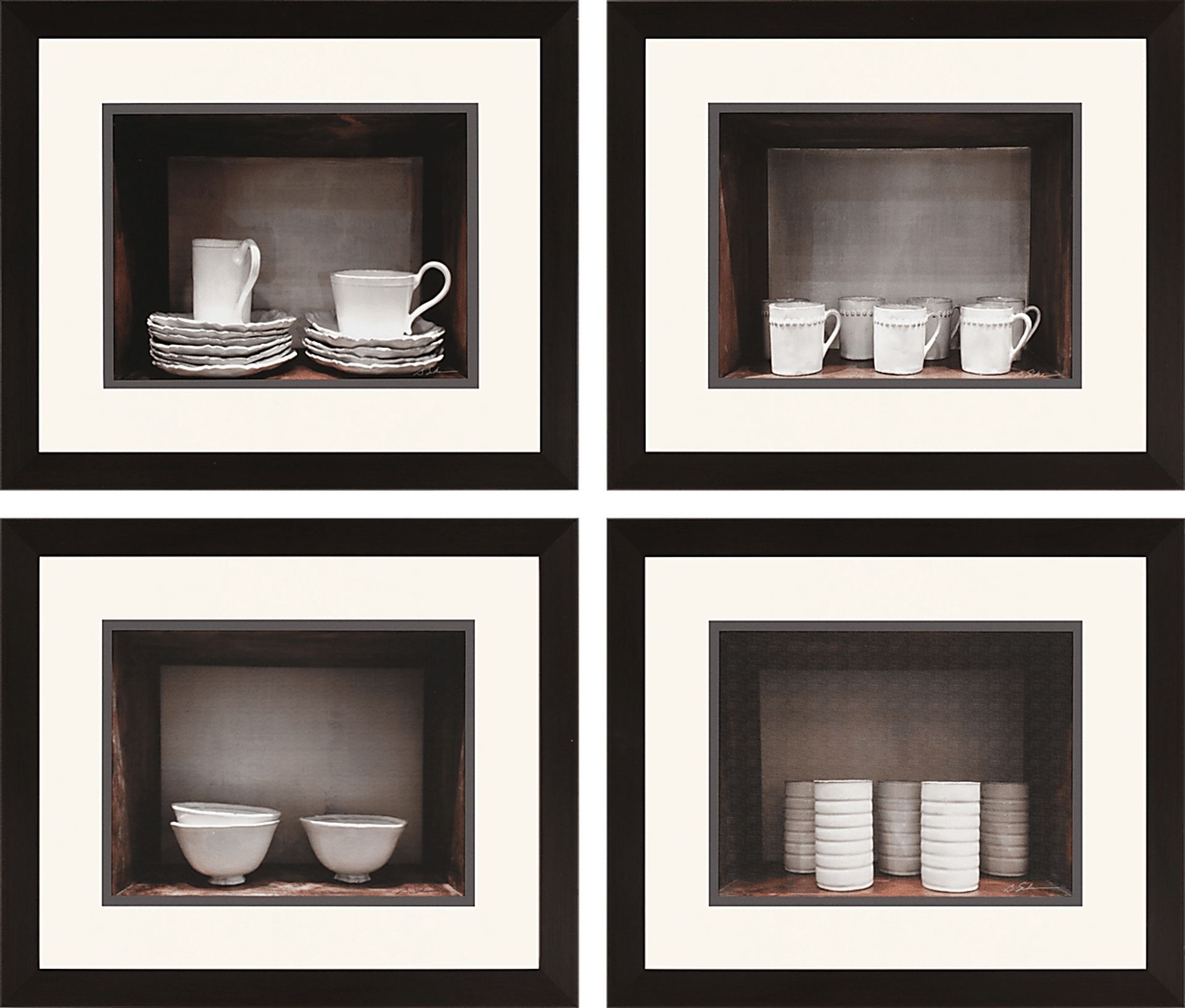 Burrwood Brown Set of 4 Artwork - Image 1