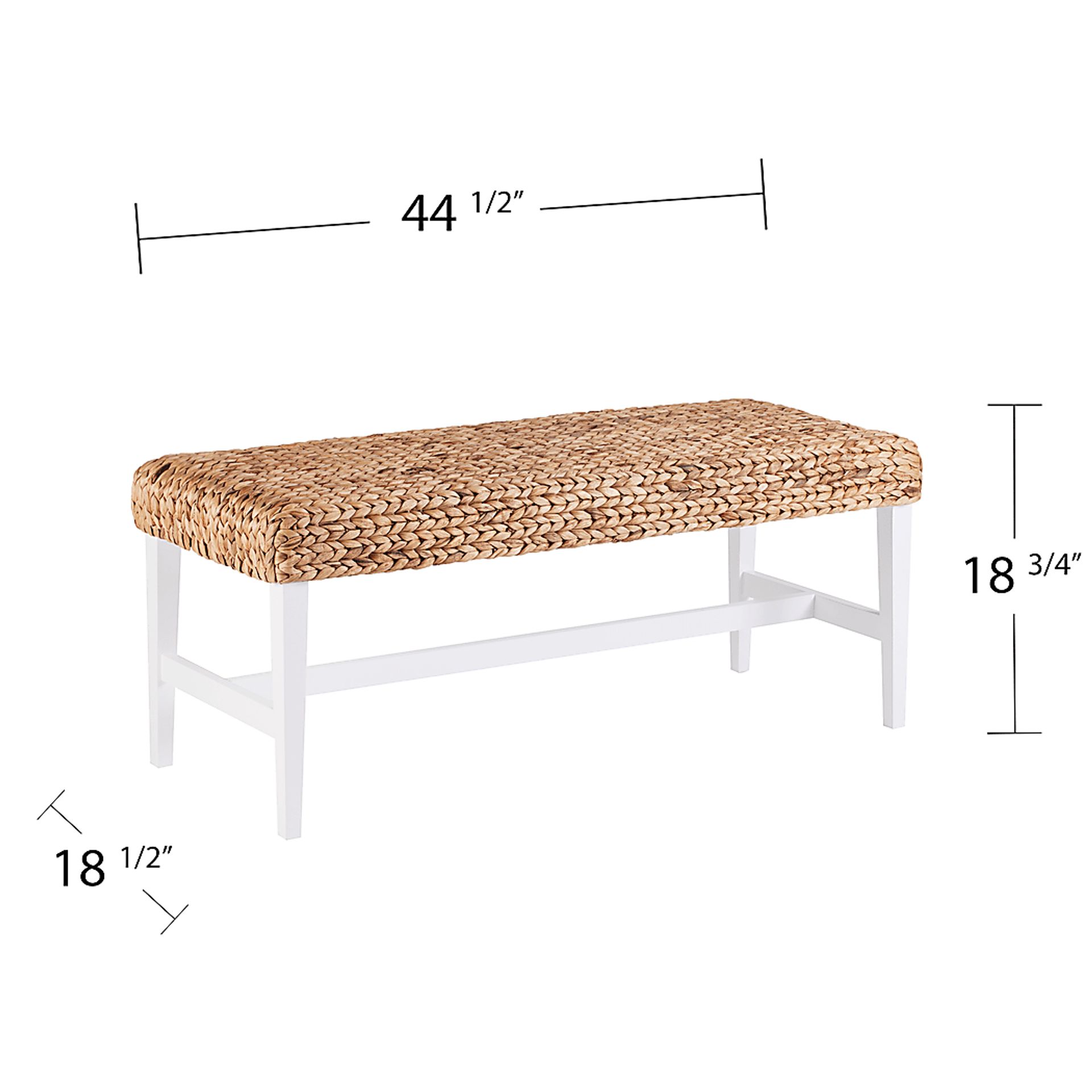 Bursard White Accent Bench - Image 12