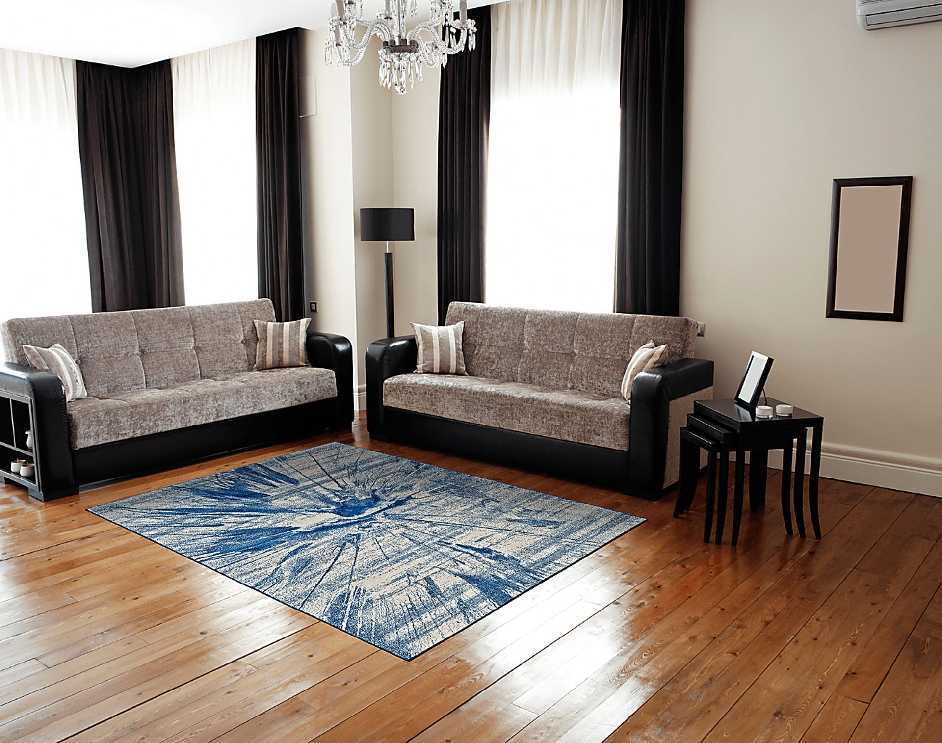 Burst Blue 5' x 8' Rug - Image 2