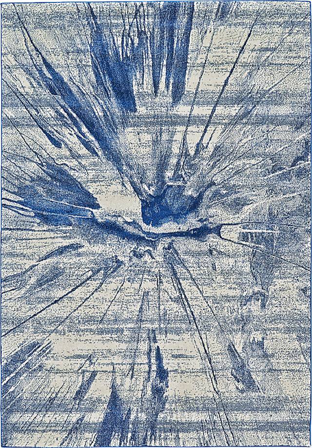 Burst Blue 8' x 11' Rug - Thumbnail - Image 1