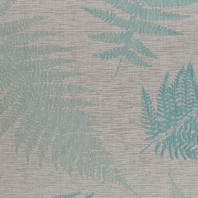 Burswin Teal,Cream 7'10 x 9'10 Indoor,Outdoor Rug - Thumbnail - Image 4