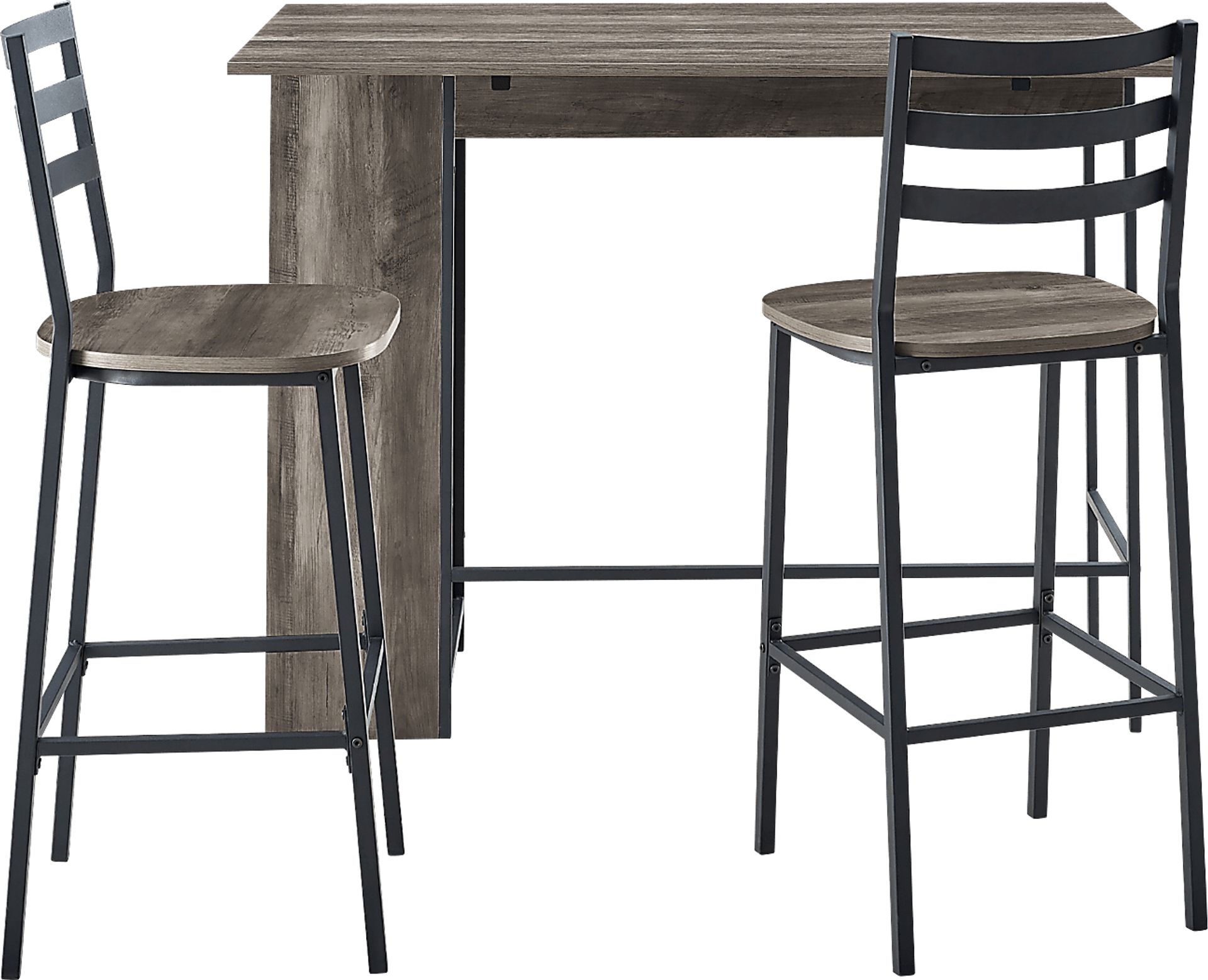 Burton Street Gray 3 Pc Counter Height Table Set - Image 2