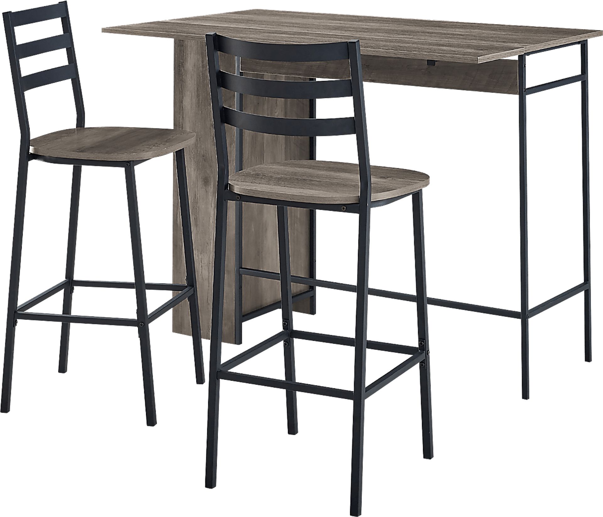 Burton Street Gray 3 Pc Counter Height Table Set - Image 1