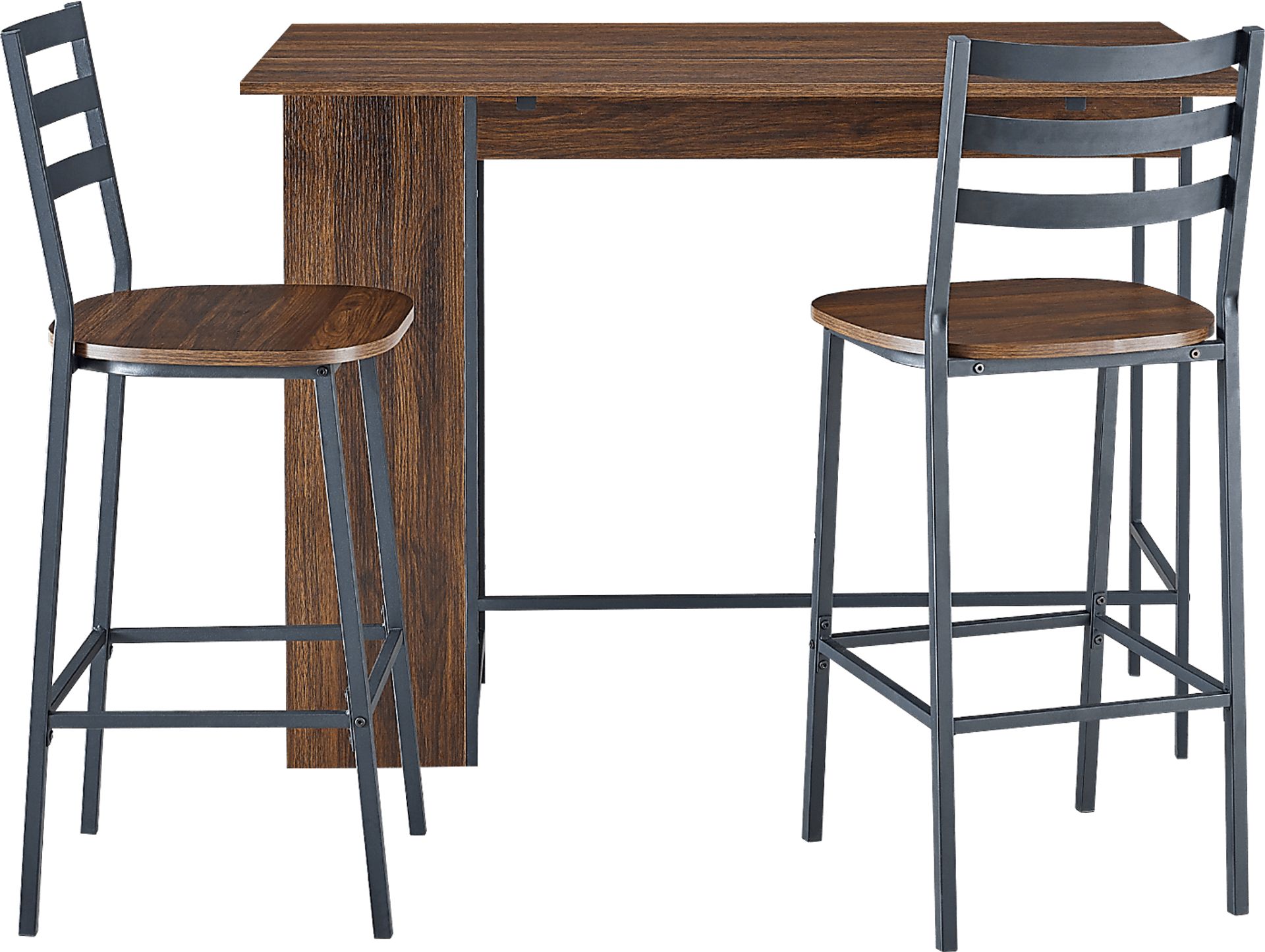Burton Street Walnut 3 Pc Counter Height Table Set - Image 3