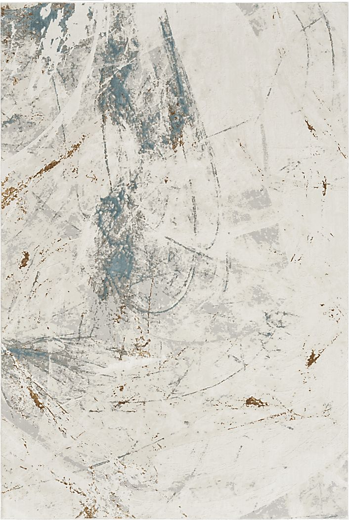 Burvern Cream/Blue 7'10 x 9'10 Rug