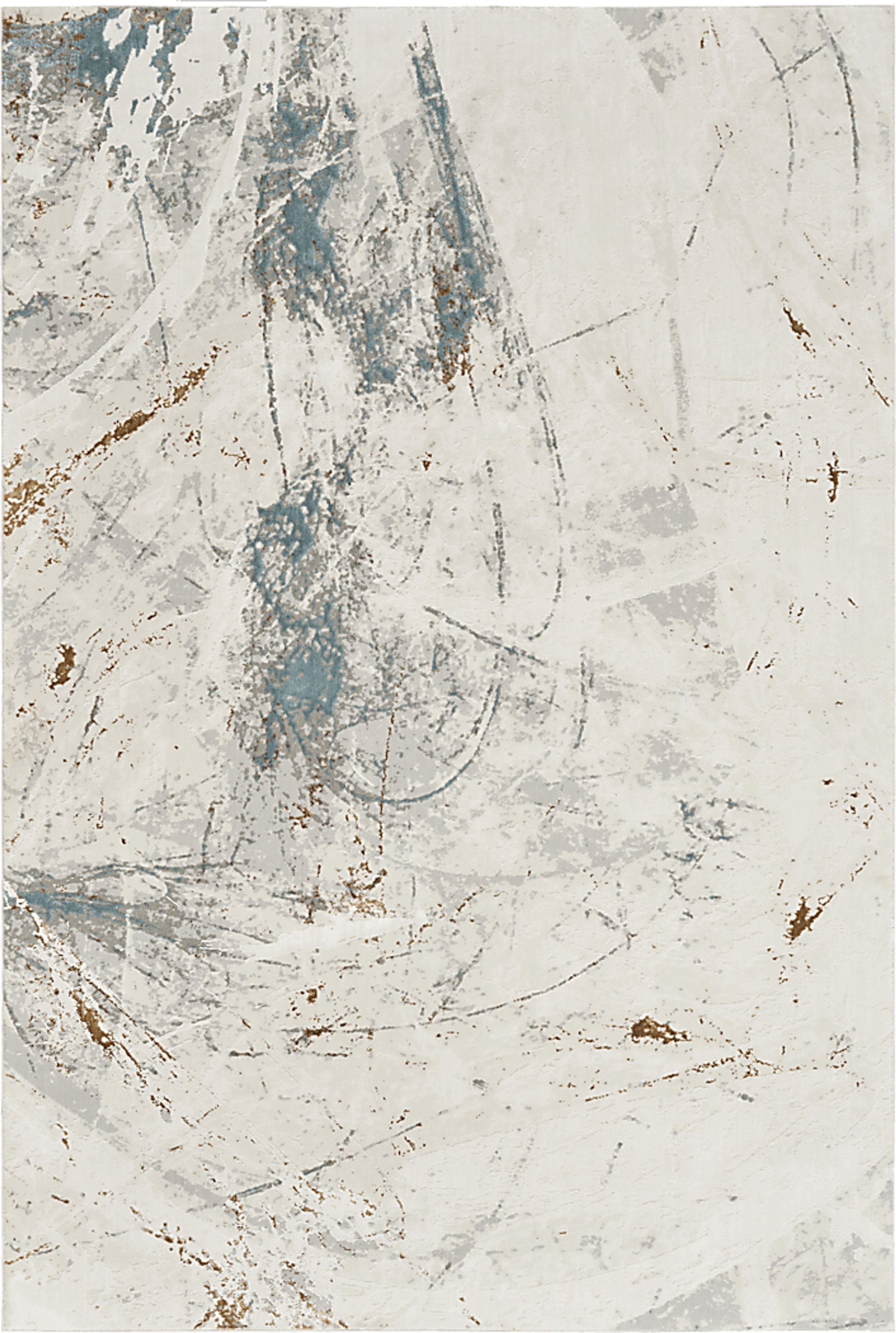 Burvern Cream/Blue 7'10 x 9'10 Rug - Image 1