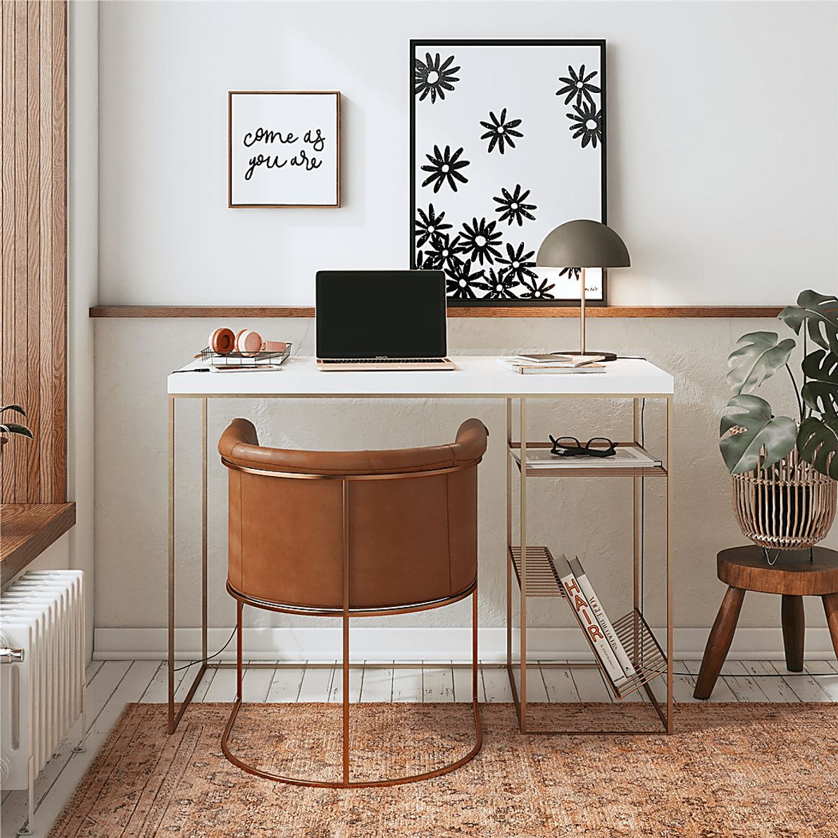 Bushey White Desk