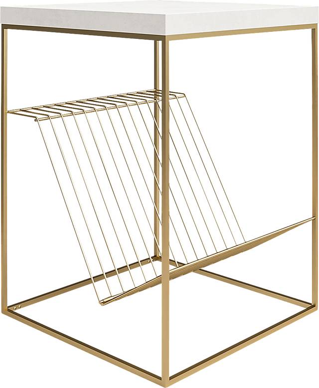 Bushey White End Table - Thumbnail - Image 6