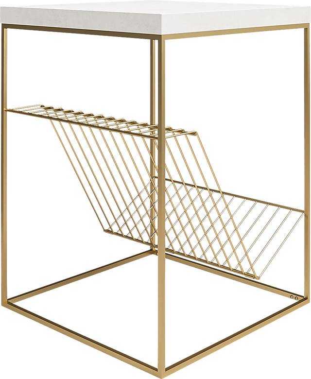 Bushey White End Table - Thumbnail - Image 7