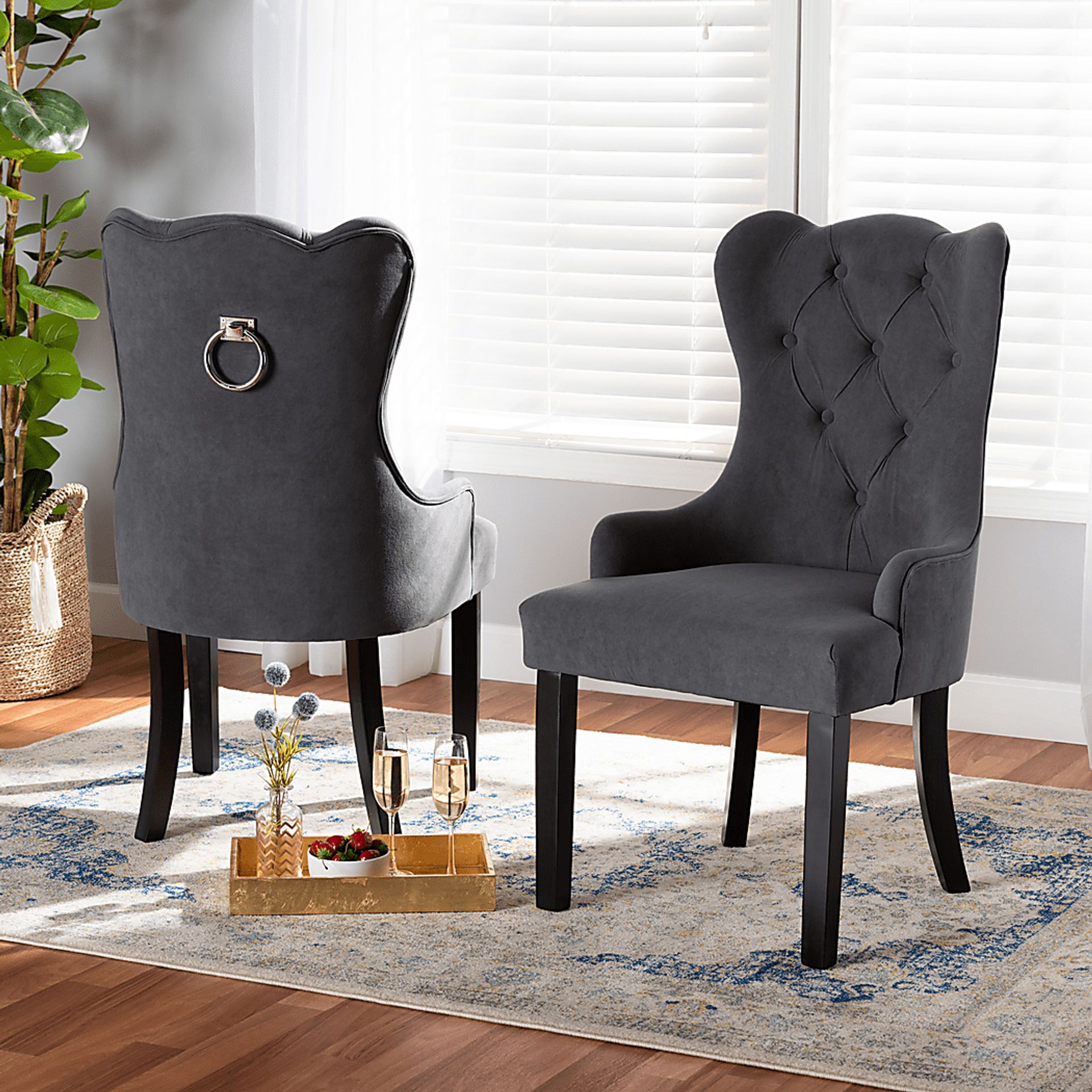 Bushire Gray Dining Chairs, Set of 2 - Image 8