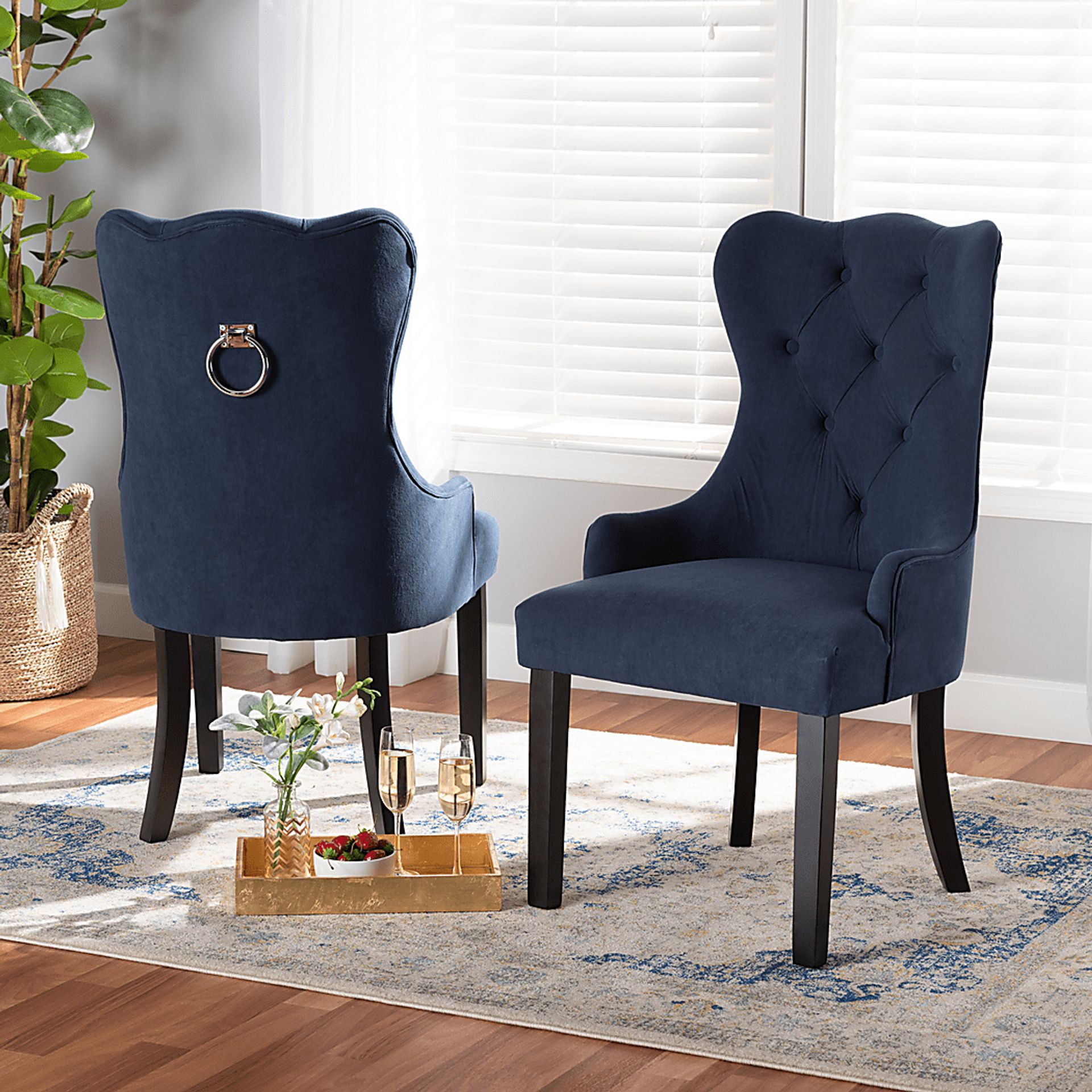 Bushire Navy Dining Chairs, Set of 2 - Image 8