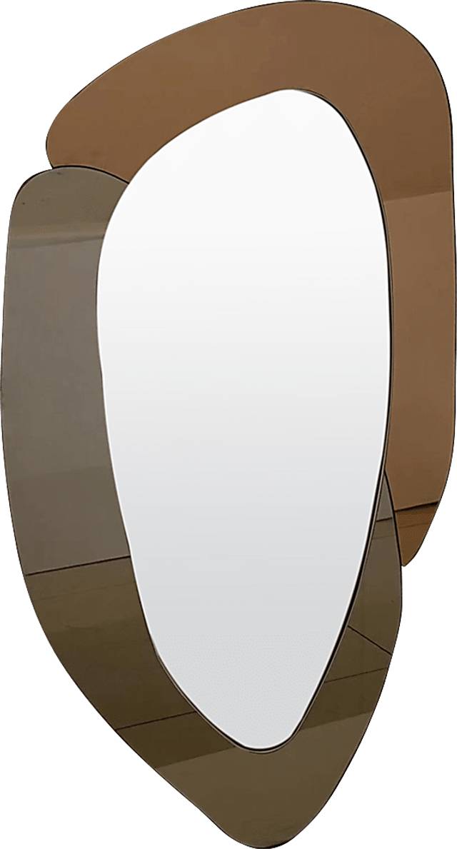 Bustrey Brown Irregular Wall Mirror - Thumbnail - Image 1