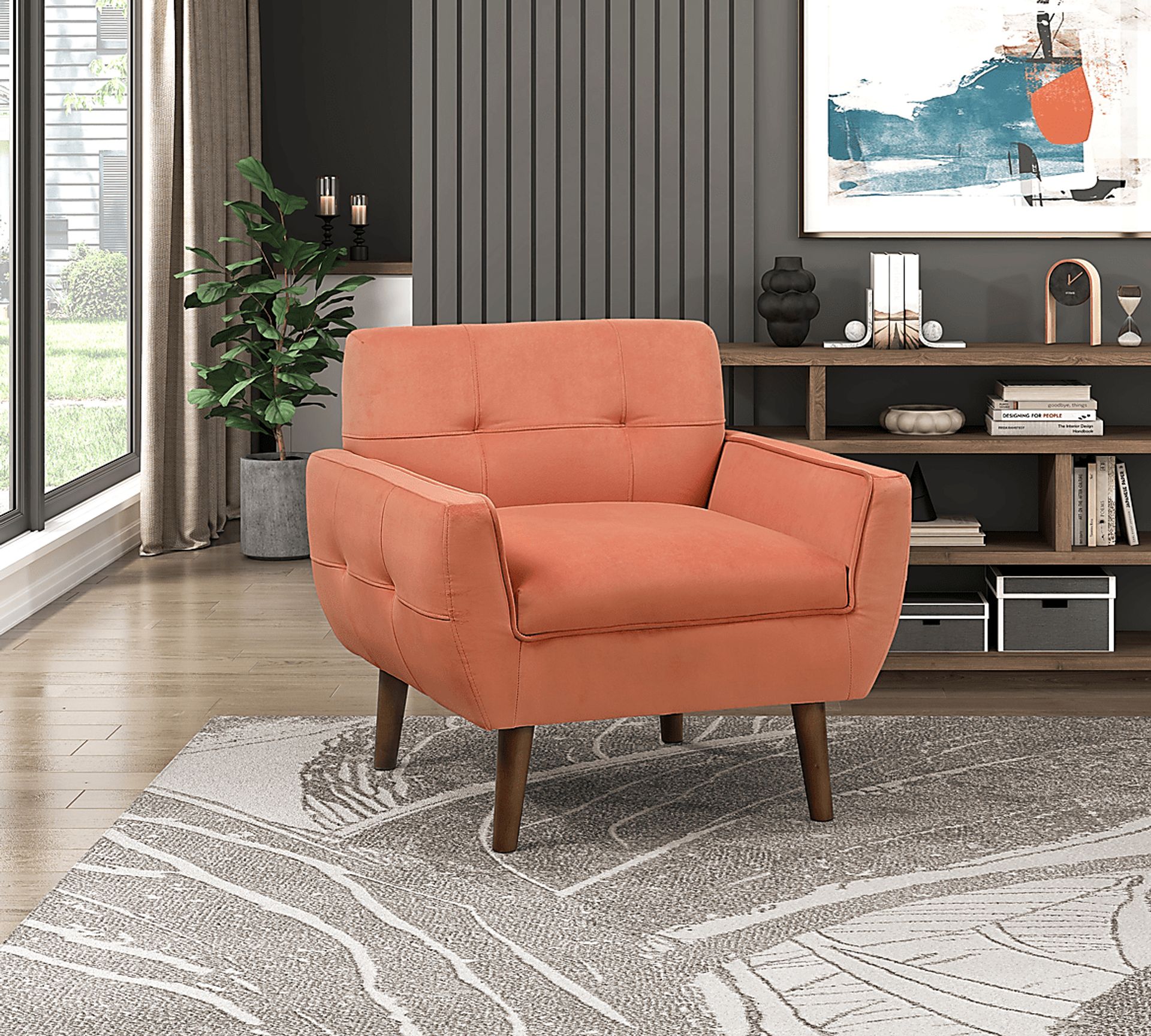 Butan Orange Accent Chair - Image 2