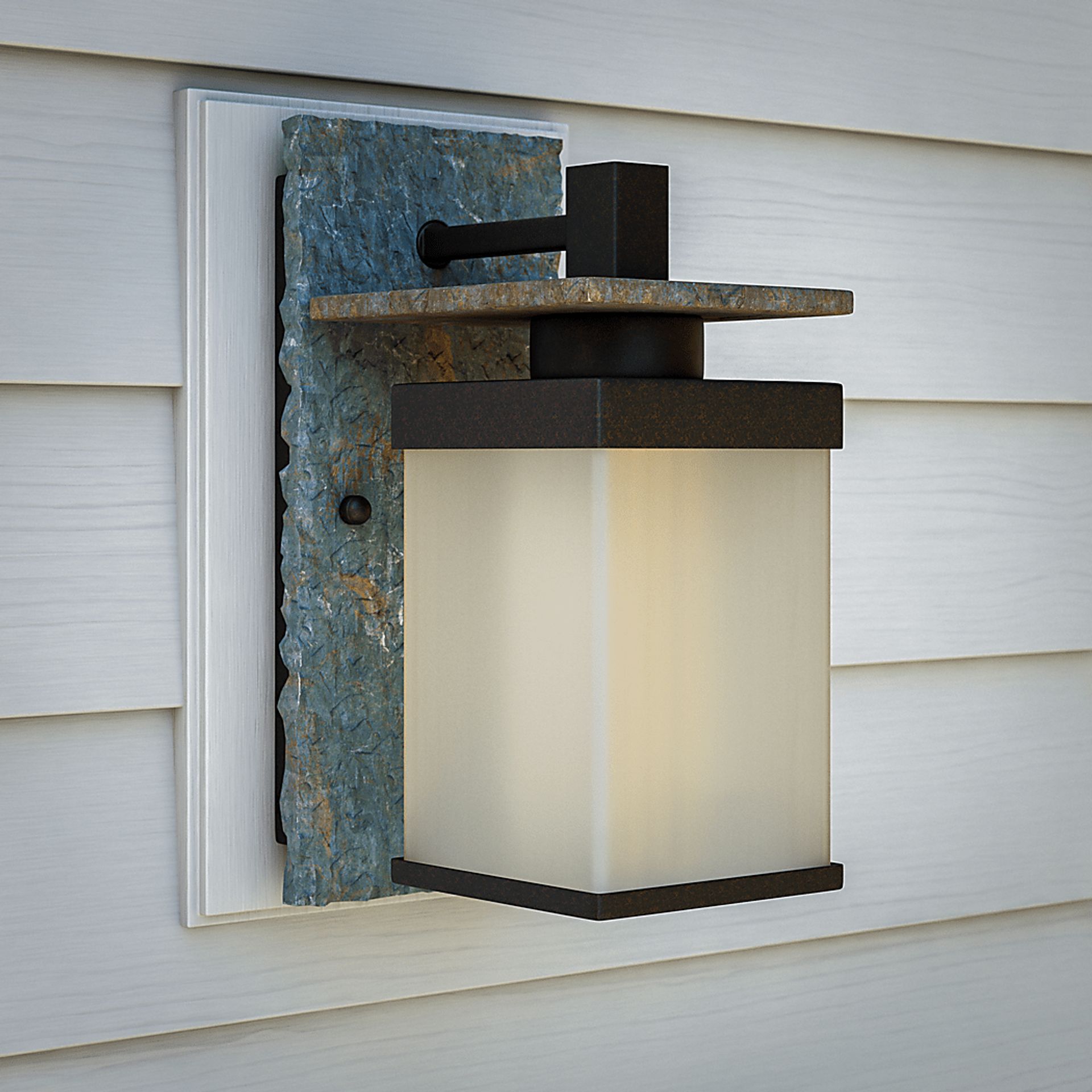 Butrid Point Copper Brown,Orange,Yellow Outdoor Sconce | Rooms to Go