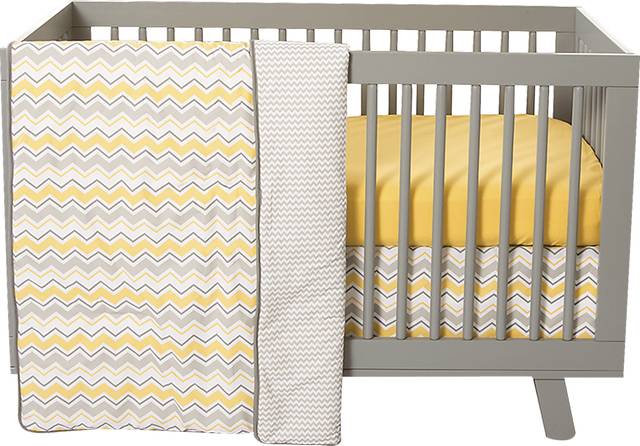 Buttercup Zigzag Yellow 3 Pc Bedding Set - Thumbnail - Image 1