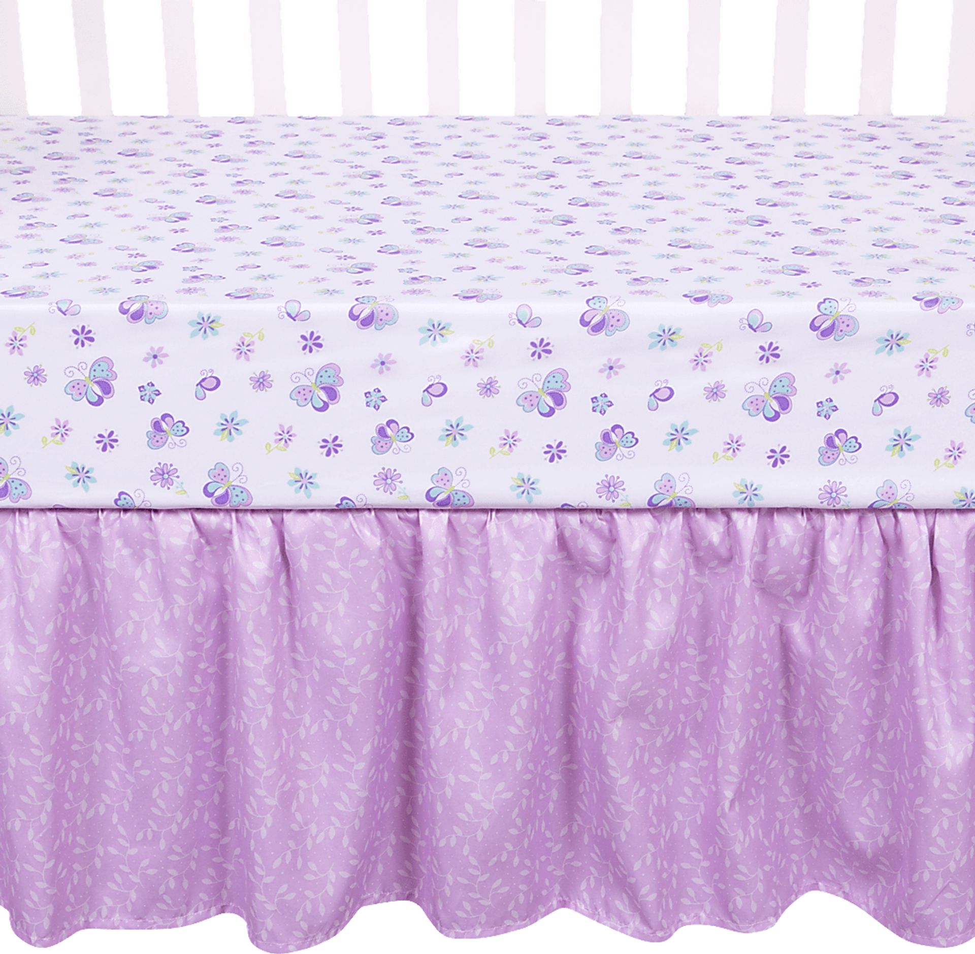 Butterfly Murmurs Purple 4 Pc Baby Bedding Set - Image 6