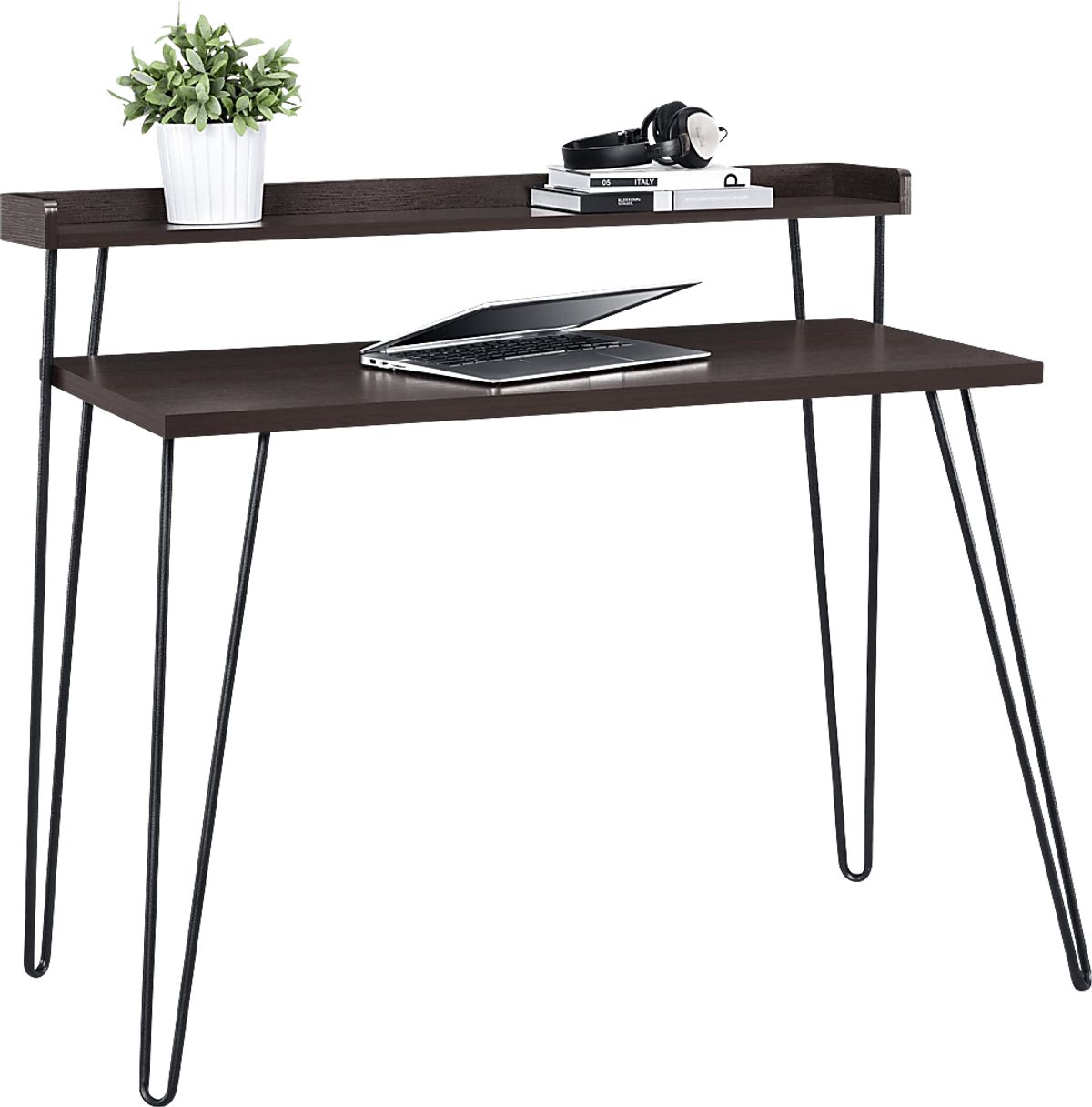 Butterroot Brown Dark Wood Desk Rooms to Go