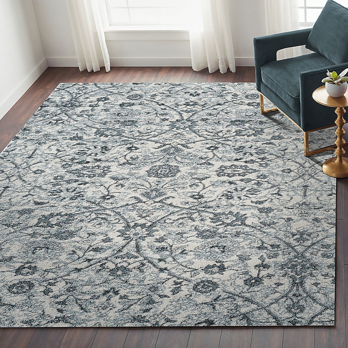 Buveta Blue Rugs | Rooms to Go