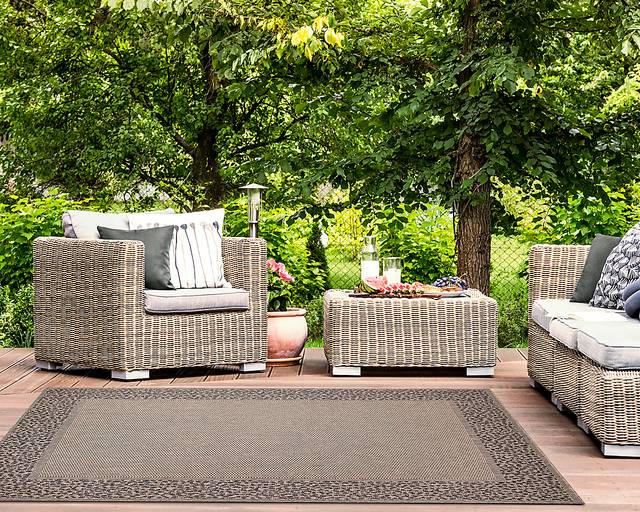 Buxia Taupe 5'3 x 7'3 Indoor/Outdoor Rug - Thumbnail - Image 2