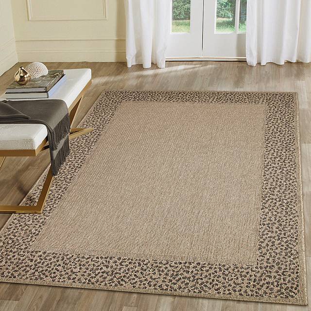 Buxia Taupe 5'3 x 7'3 Indoor/Outdoor Rug - Thumbnail - Image 3