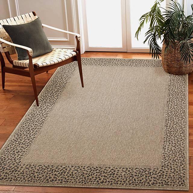 Buxia Taupe 6'6 x 9'4 Indoor/Outdoor Rug - Thumbnail - Image 3