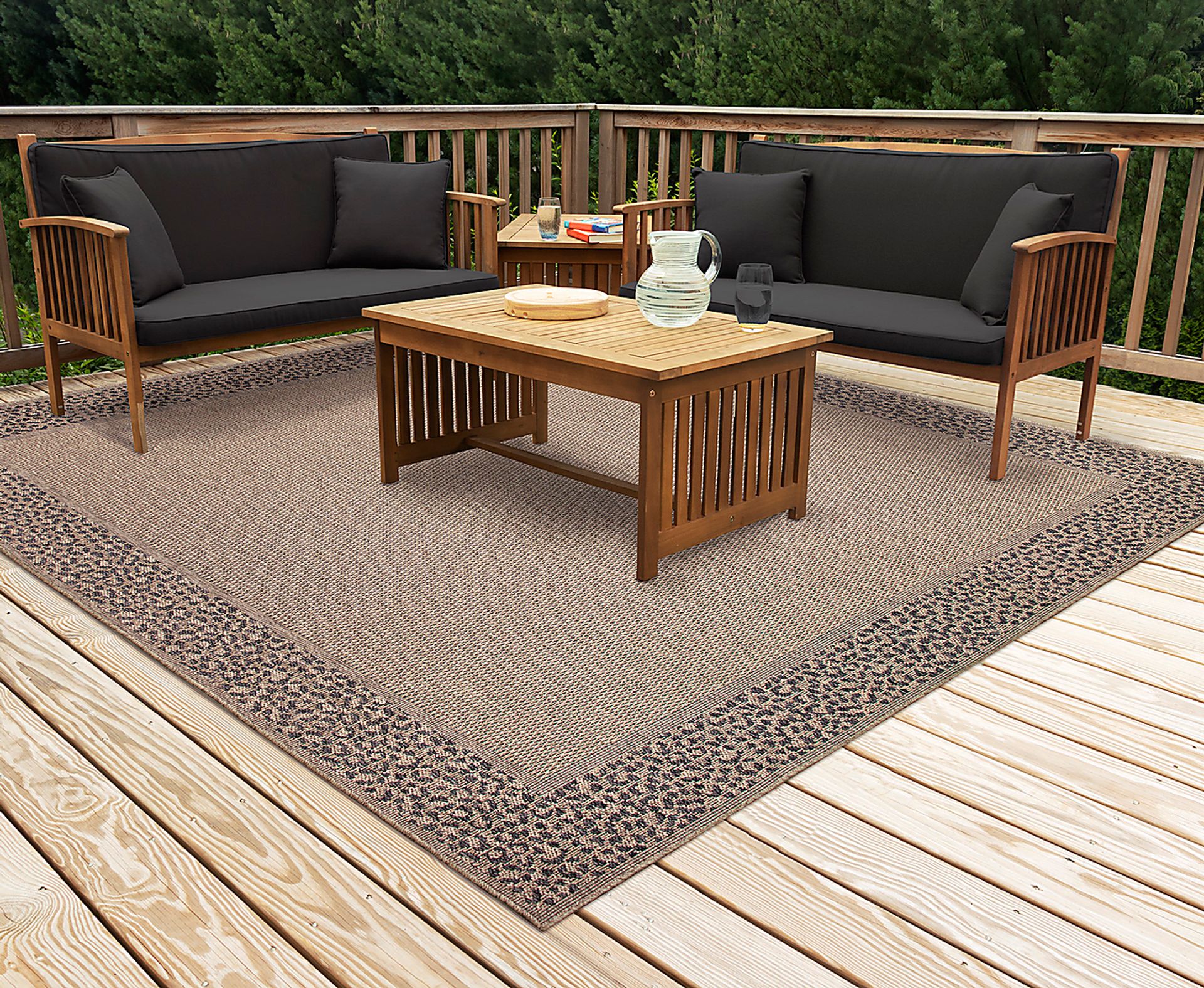 Buxia Taupe 7'10 Sqaure Indoor/Outdoor Rug - Image 2