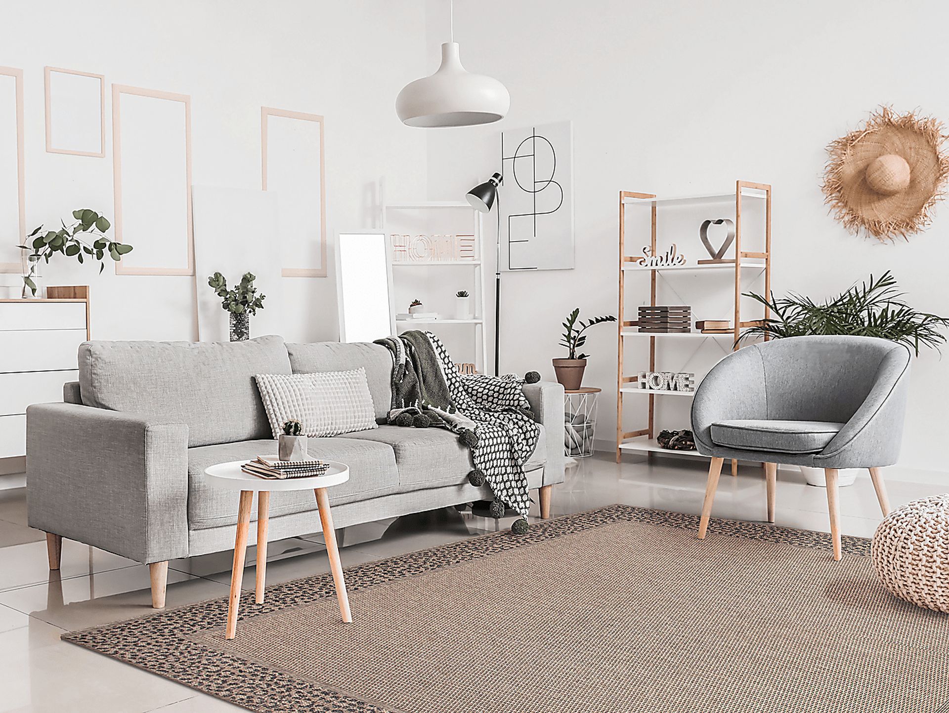 Buxia Taupe 7'10 Sqaure Indoor/Outdoor Rug - Image 3