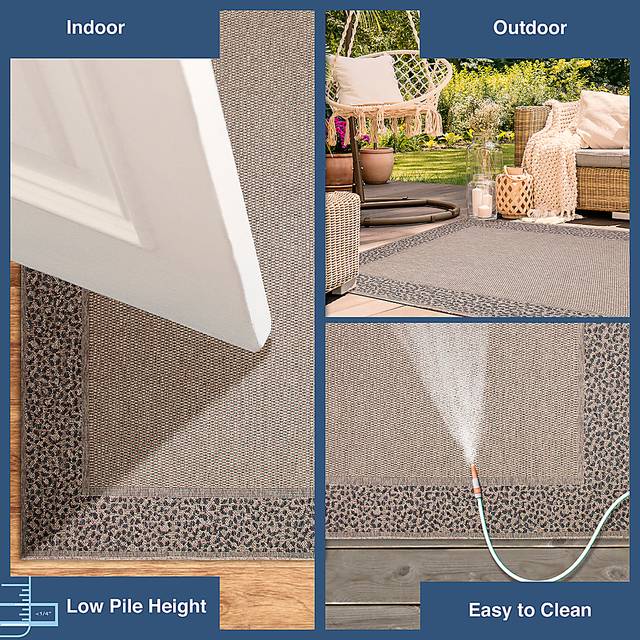 Buxia Taupe 7'10 Sqaure Indoor/Outdoor Rug - Thumbnail - Image 4