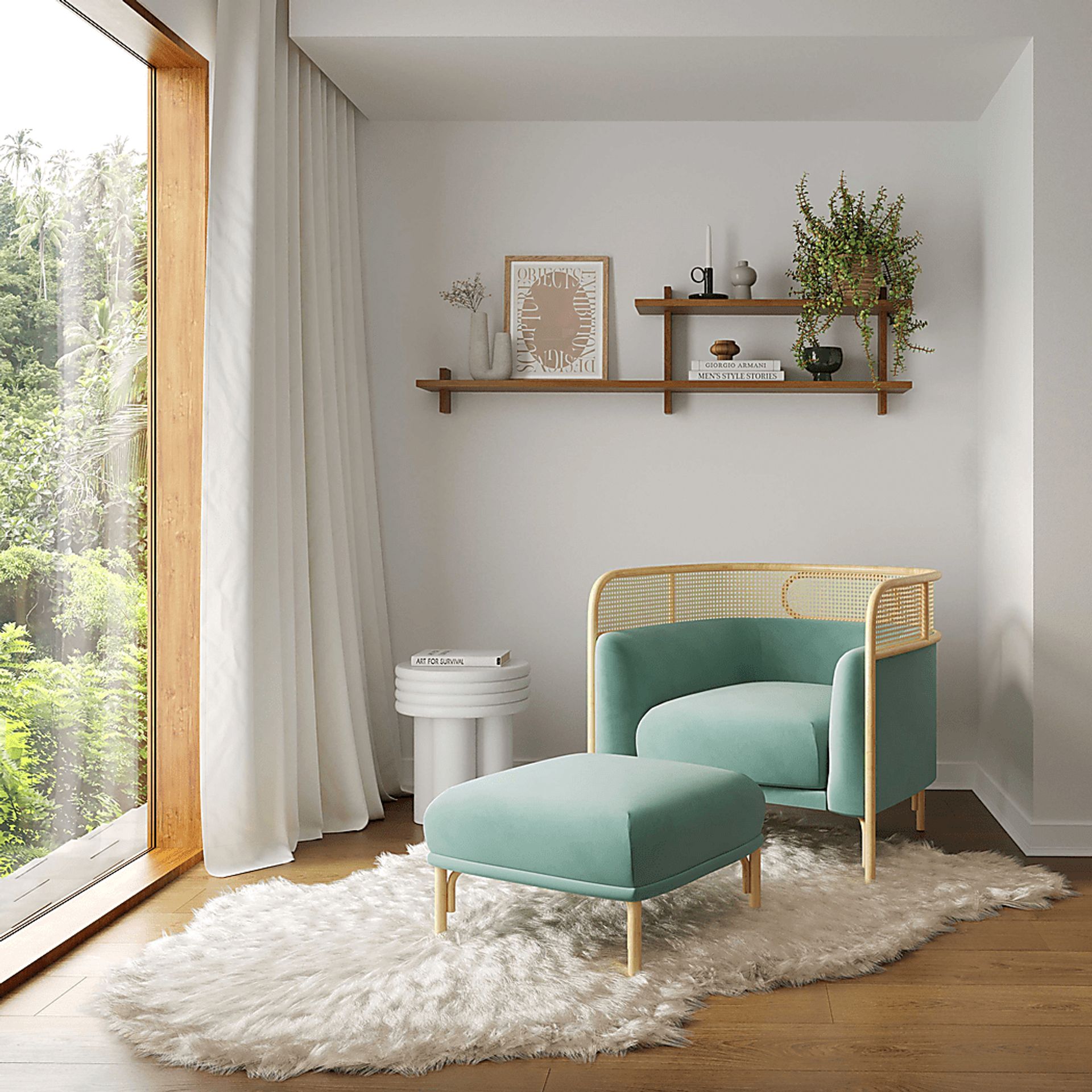 Bybee Blue Accent Chair - Image 3