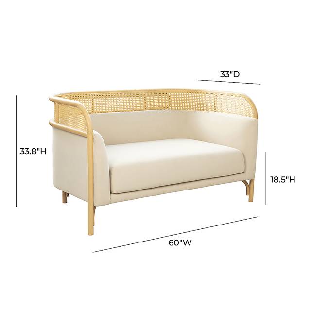 Bybee Cream Loveseat - Thumbnail - Image 5