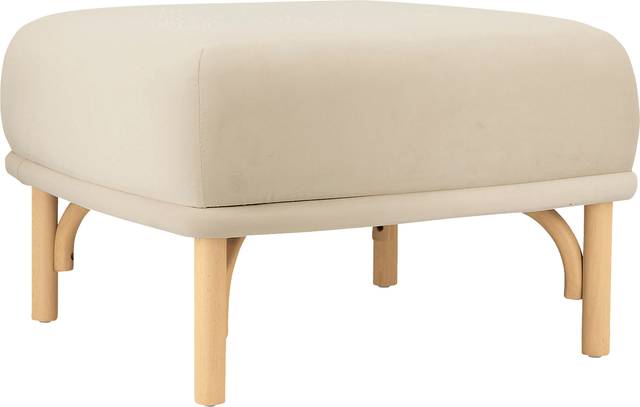 Bybee Cream Ottoman - Thumbnail - Image 1