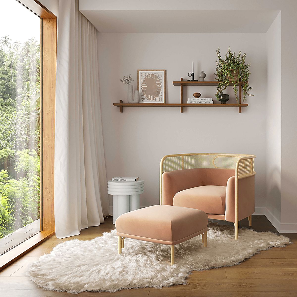 Bybee Mauve Red Polyester Fabric Accent Chair | Rooms to Go