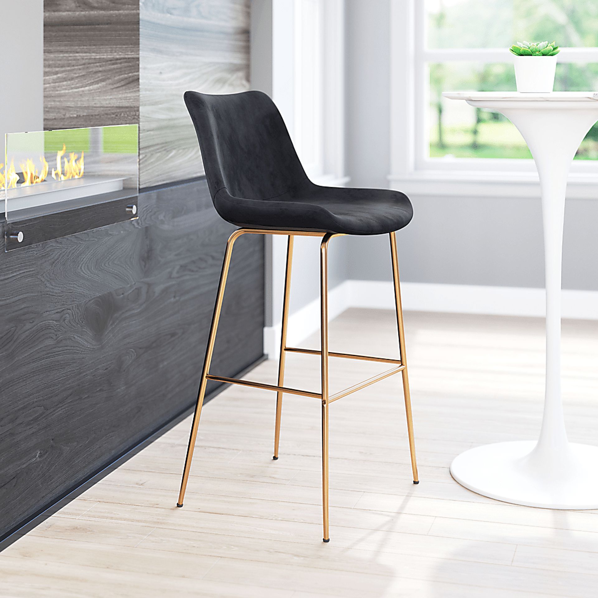 Byerstone Black Barstool - Image 2
