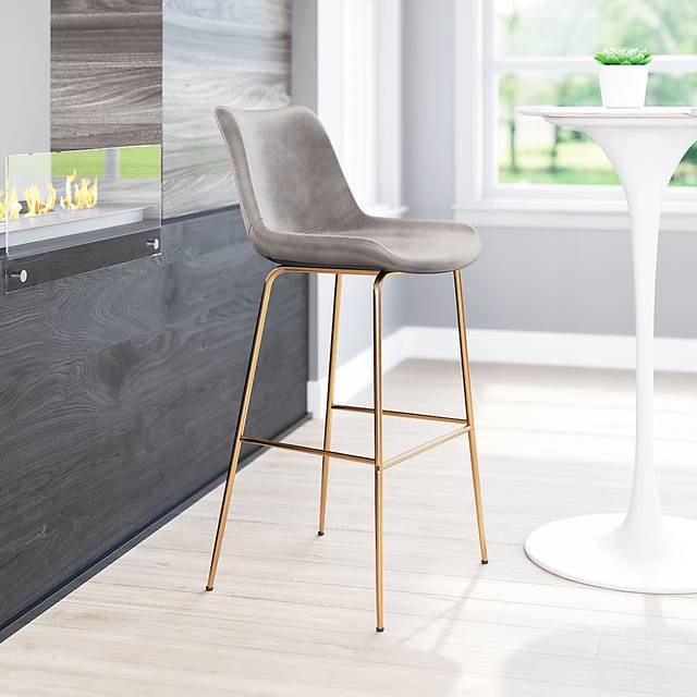 Byerstone Gray Barstool - Thumbnail - Image 2