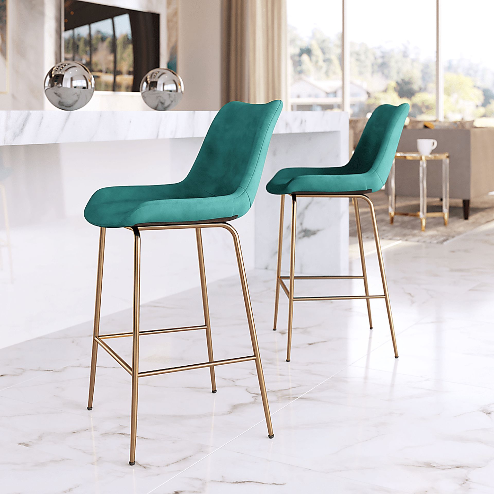 Byerstone Green Counter Height Stool - Image 5