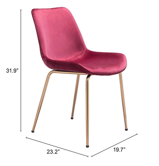 Byerstone Red Side Chair, Set of 2 - Thumbnail - Image 6