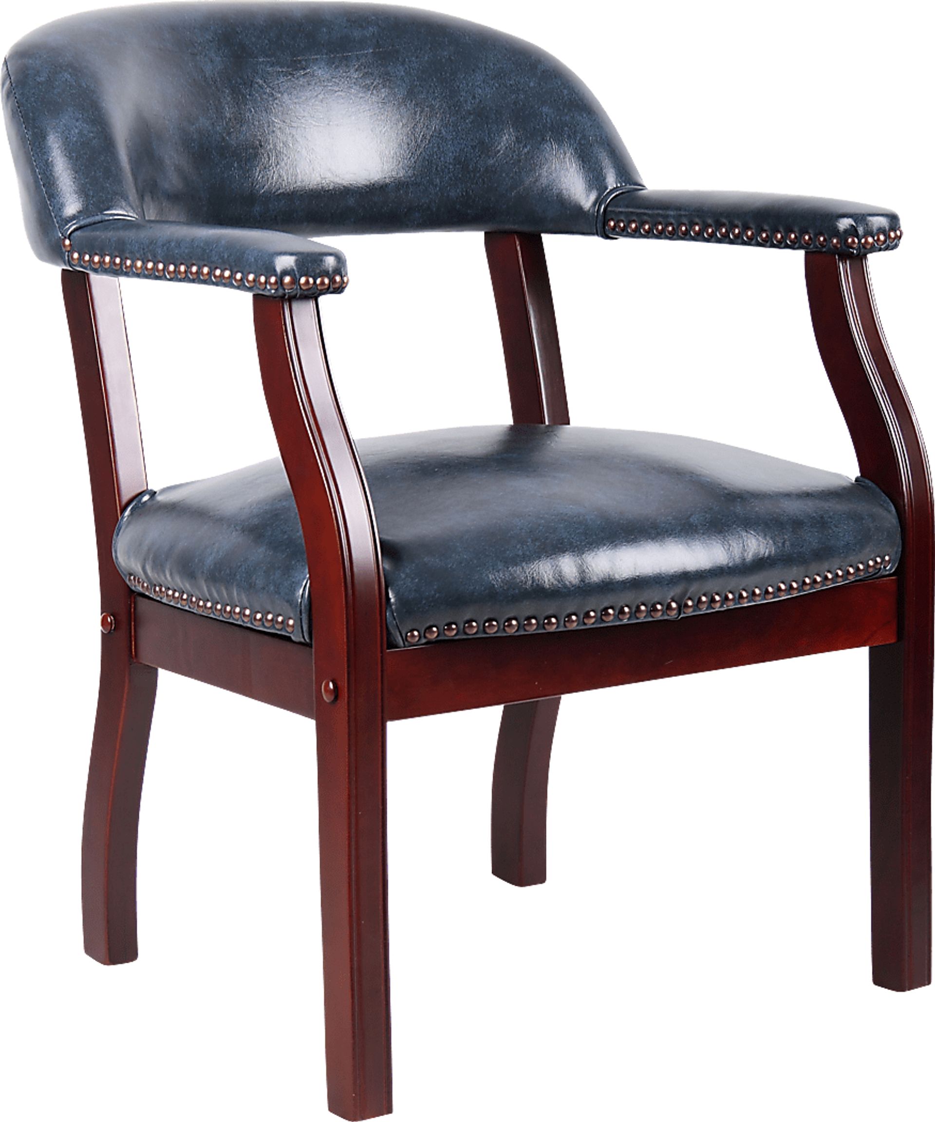 Byres Blue Desk Chair - Image 1