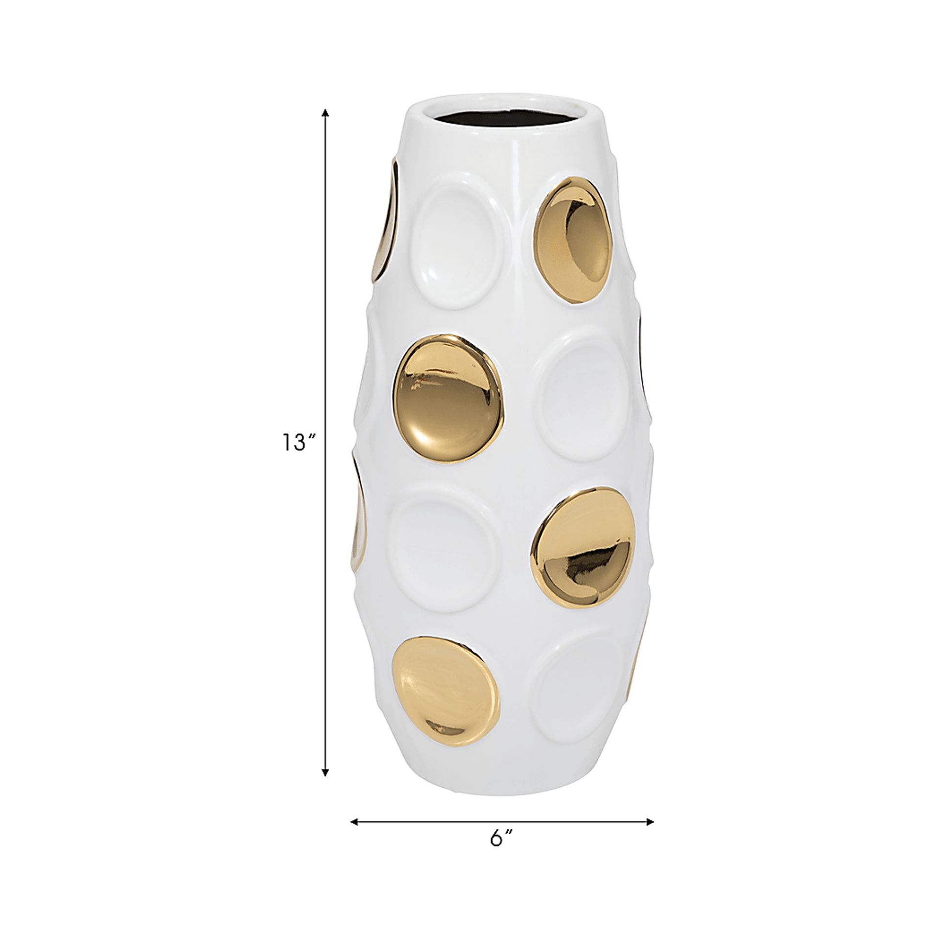 Byrington White 13 in. Vase - Image 8