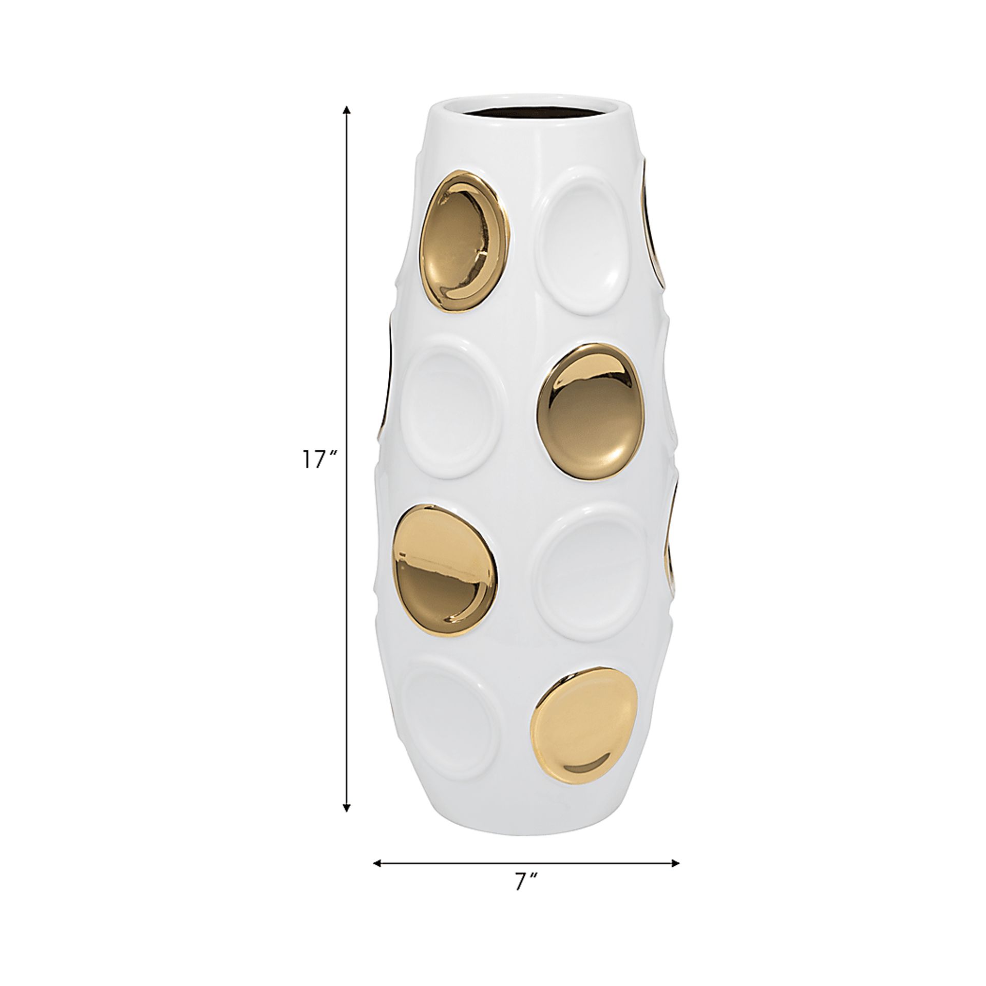 Byrington White 17 in. Vase - Image 6