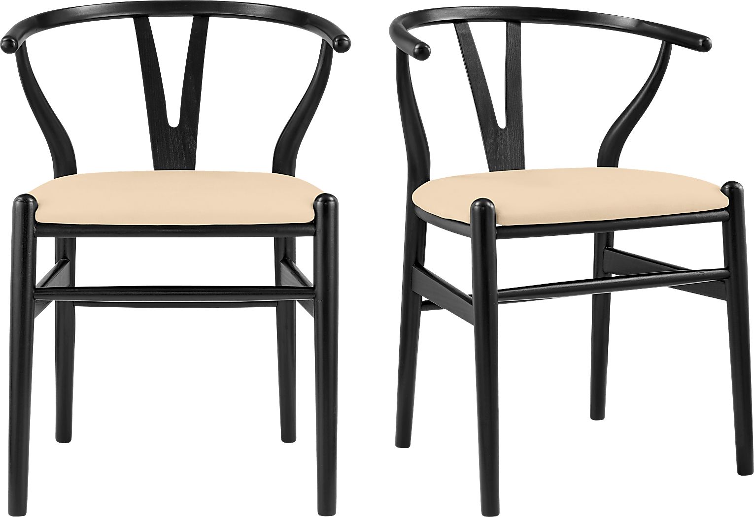 Byrnwood Black and Beige Side Chair, Set of 2